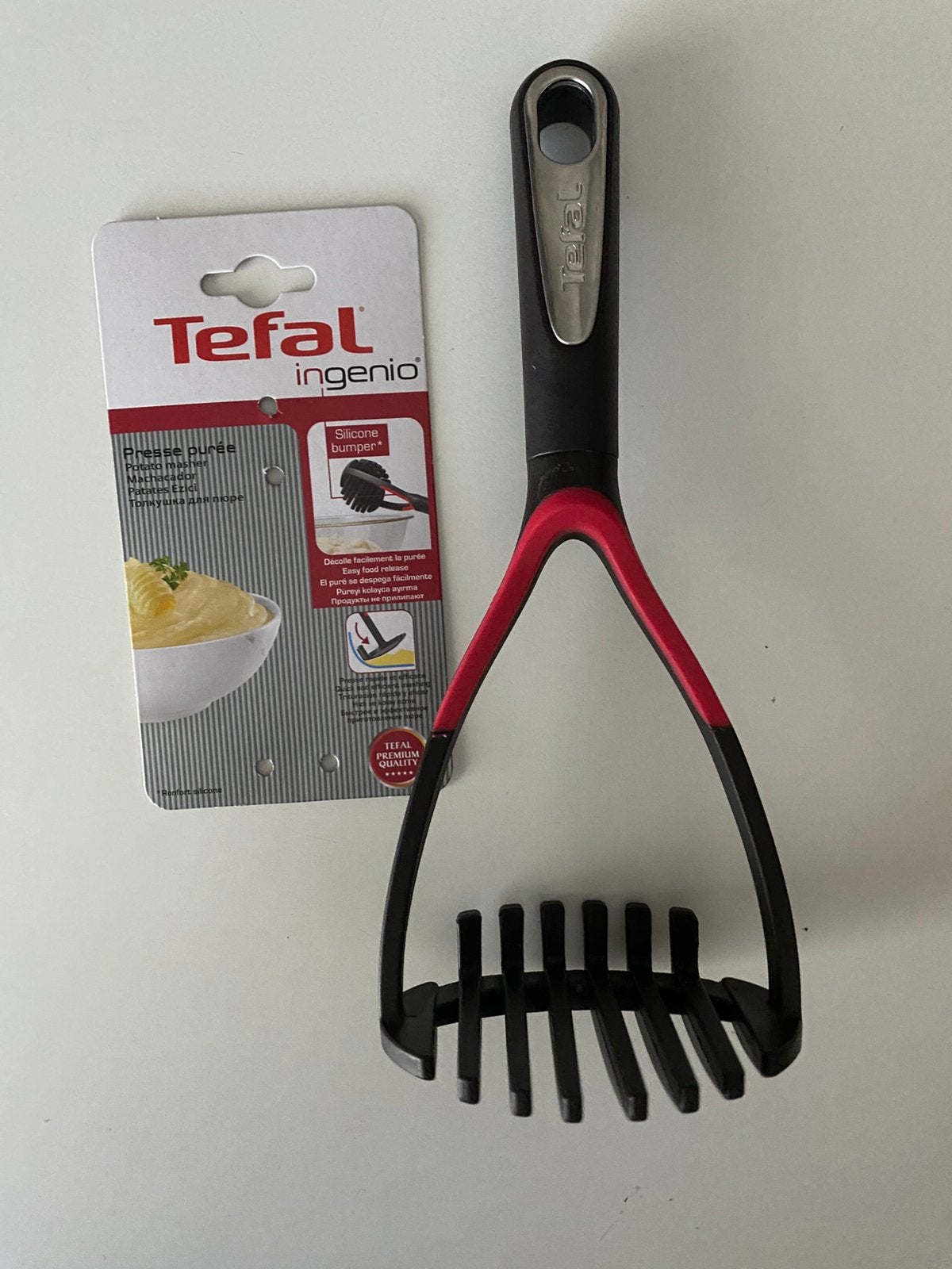 Tefal Ingenio aardappelstamper / pureestamper – als nieuw, Huis en Inrichting, Ophalen of Verzenden, Zo goed als nieuw, Kunststof