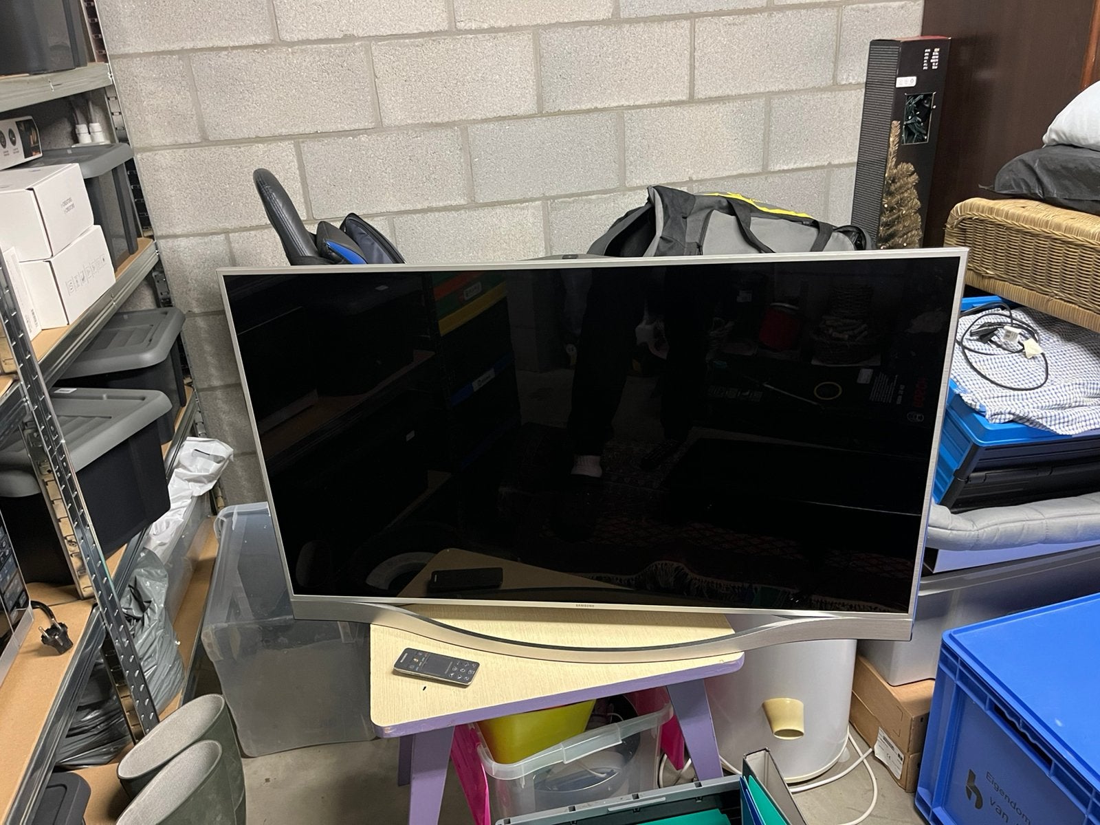 Samsung Gebogen LED SmartTV ZilverenVoet & Afstandsbediening, TV, Hi-fi & Vidéo, Enlèvement, Comme neuf, LED, Samsung