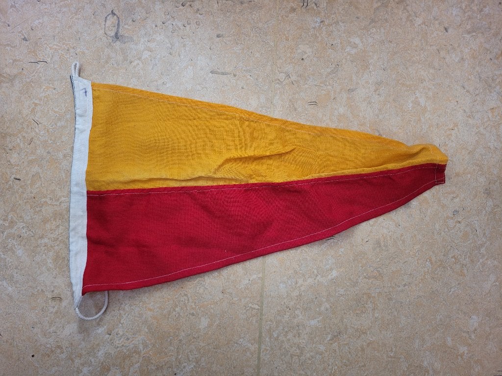 drapeau coton signalisation maritime vintage, Divers, Enlèvement ou Envoi, Utilisé