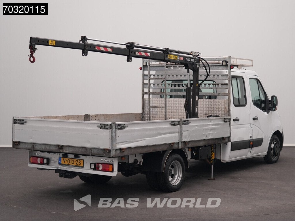 Opel Movano 145PK Kraanwagen HIAB T-CLX 018 B-2 Dubbel Cabin, Gebruikt, Euro 6, 4 cilinders, Bedrijf