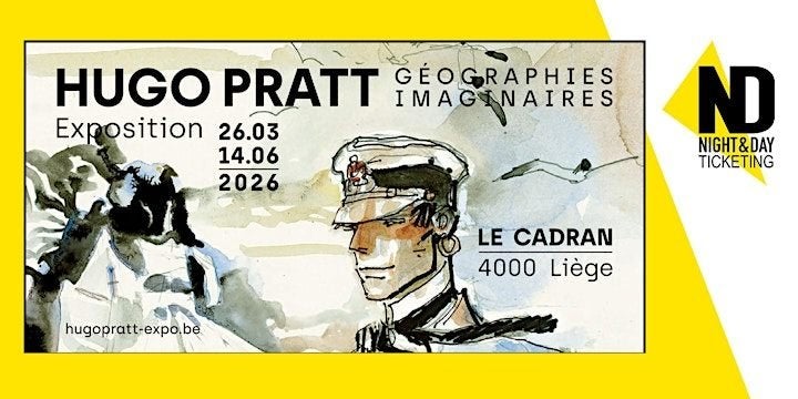 2 x e-tickets voor Hugo Pratt Expo (Le Cadran - Luik), Tickets en Kaartjes