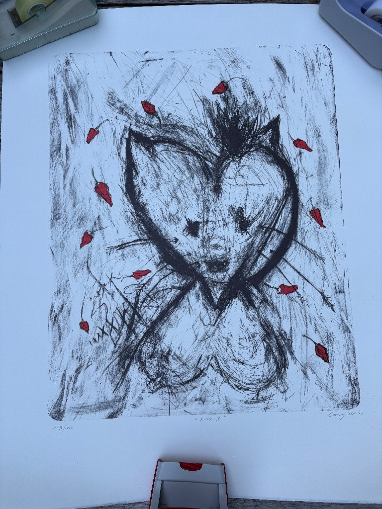 Originele litho van Franky Cane, Antiek en Kunst, Gelimiteerde oplage, Ophalen of Verzenden, Abstract, Lithografie