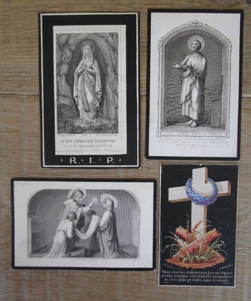 15 doodsprentjes gestorven 1880 - 1889, Ophalen of Verzenden, Rouwkaart