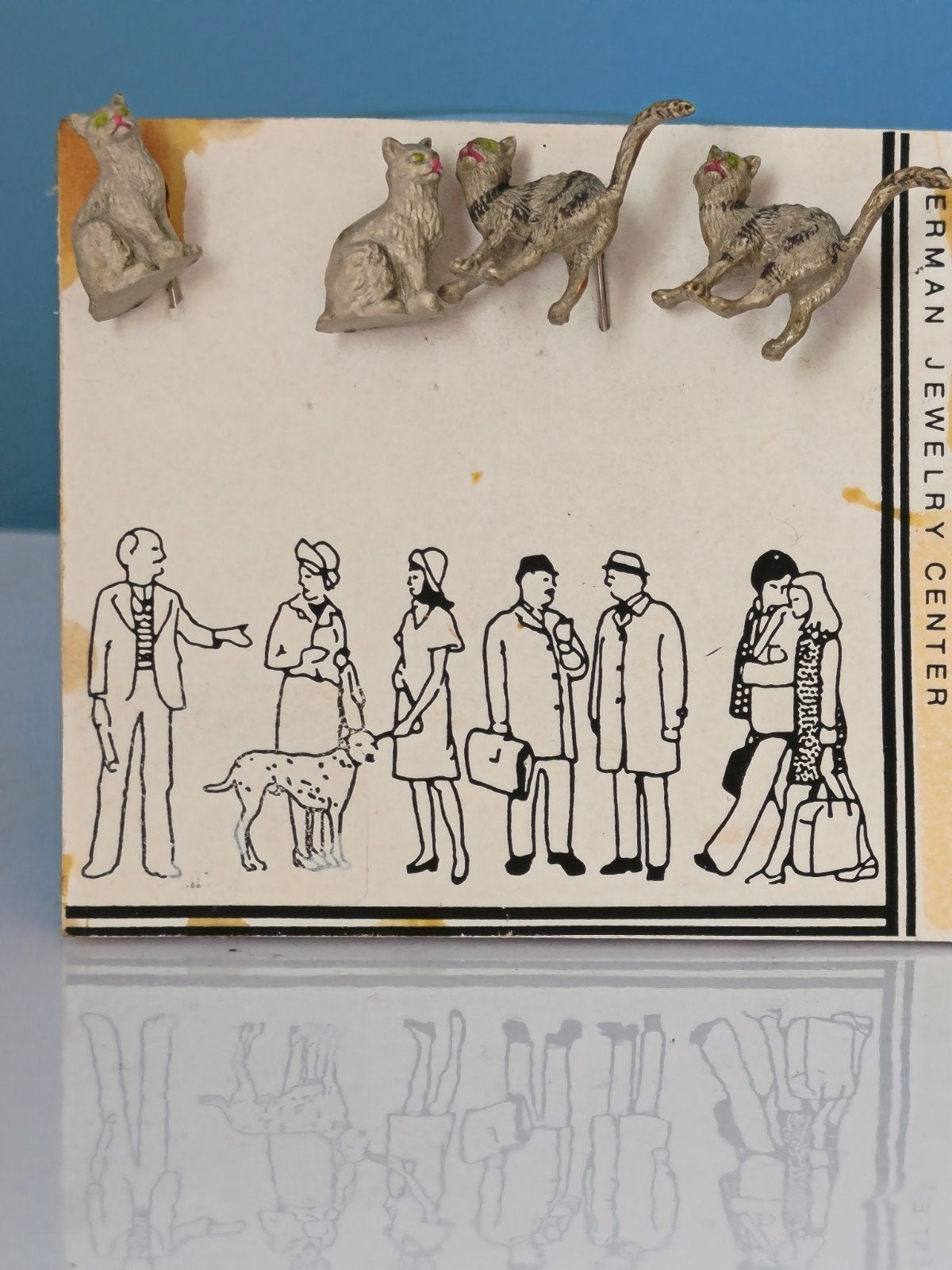 4 miniatuur kattenfiguren voor diorama's, Verzenden, Nieuw, 1:35 tot 1:50, Figuur of Figuren