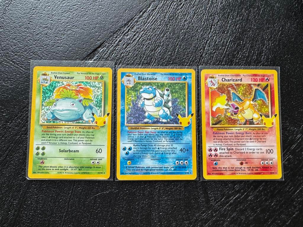 Celebrations - Charizard, Blastoise, Venusaur, Ophalen of Verzenden, Zo goed als nieuw