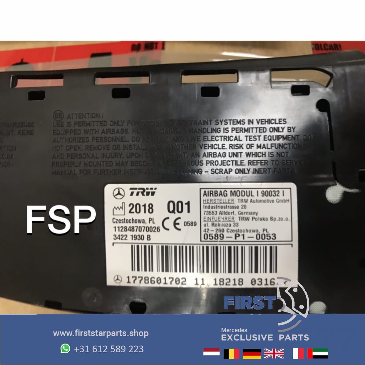W177 STOEL ZETEL AIRBAG Mercedes A Klasse STOELAIRBAG LINKS, Gebruikt, -, Ophalen of Verzenden, -