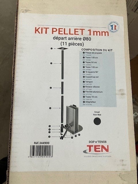 195. Pallet kachel rookgasaafvoer TEN 344900, Ophalen of Verzenden, Nieuw