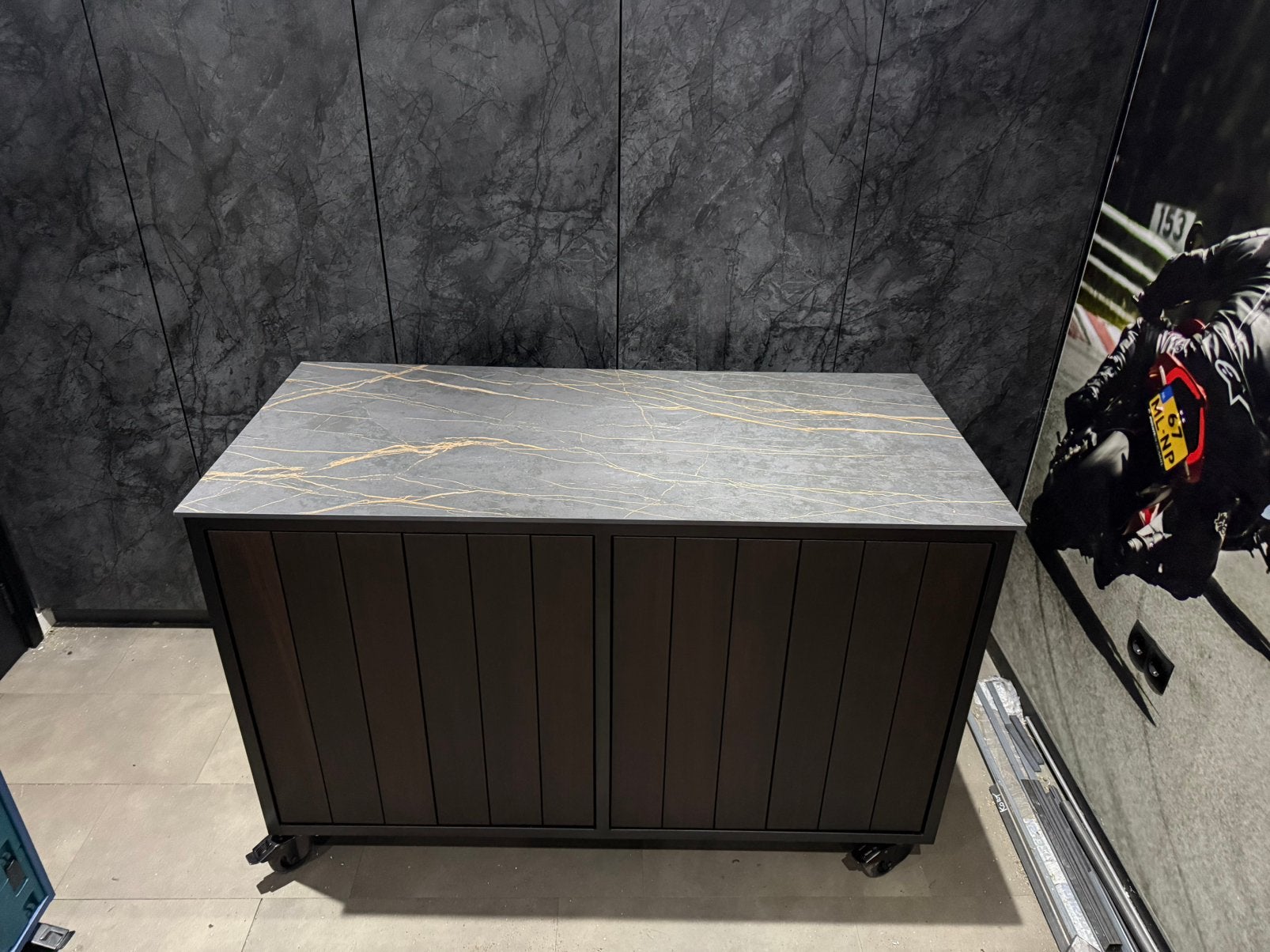 Buitenkeuken dekton laurent, staal. Bamboe, Ophalen of Verzenden, Zo goed als nieuw