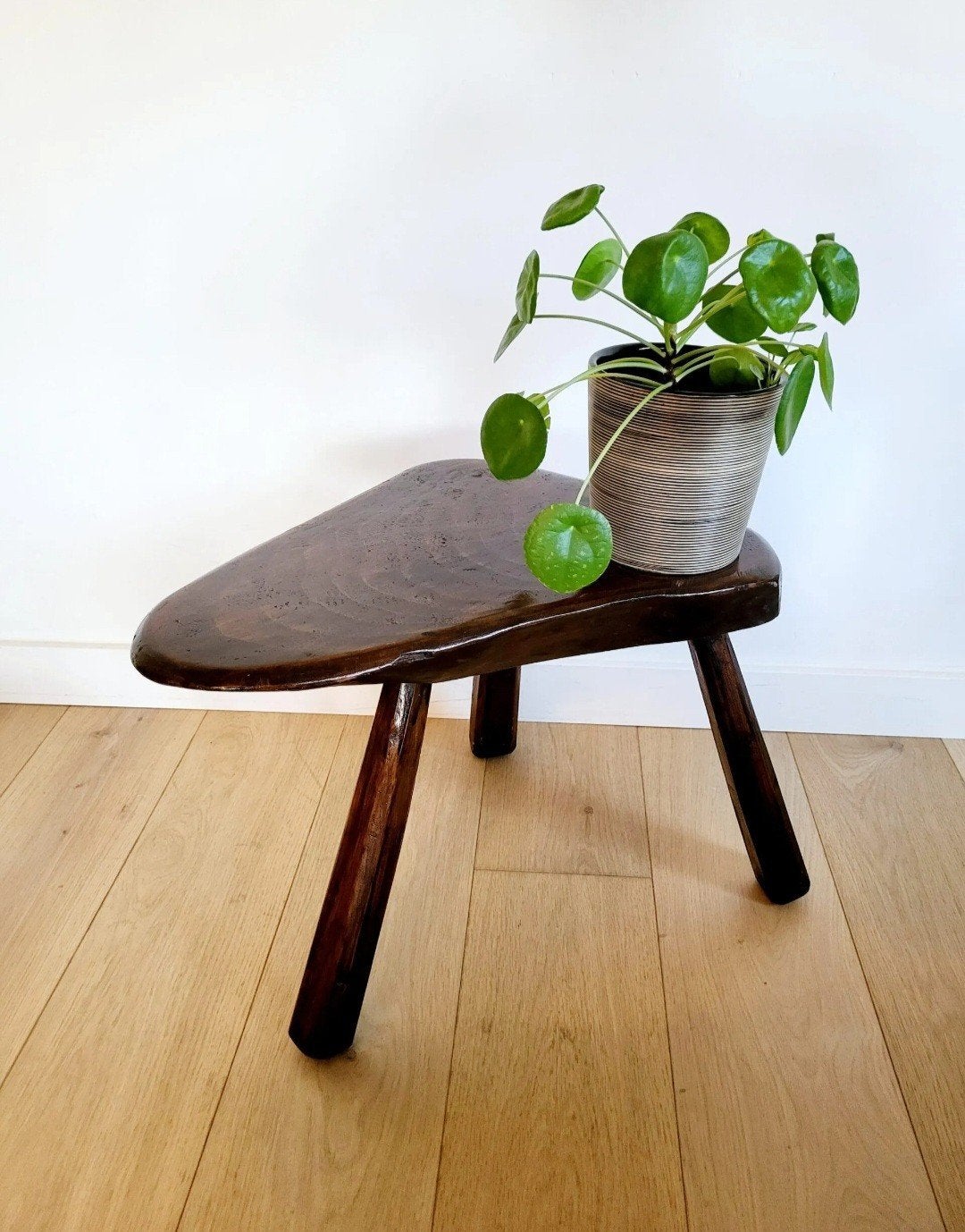 Massief hout bijzettafel landelijk, Huis en Inrichting, Krukjes, Ophalen, Hout