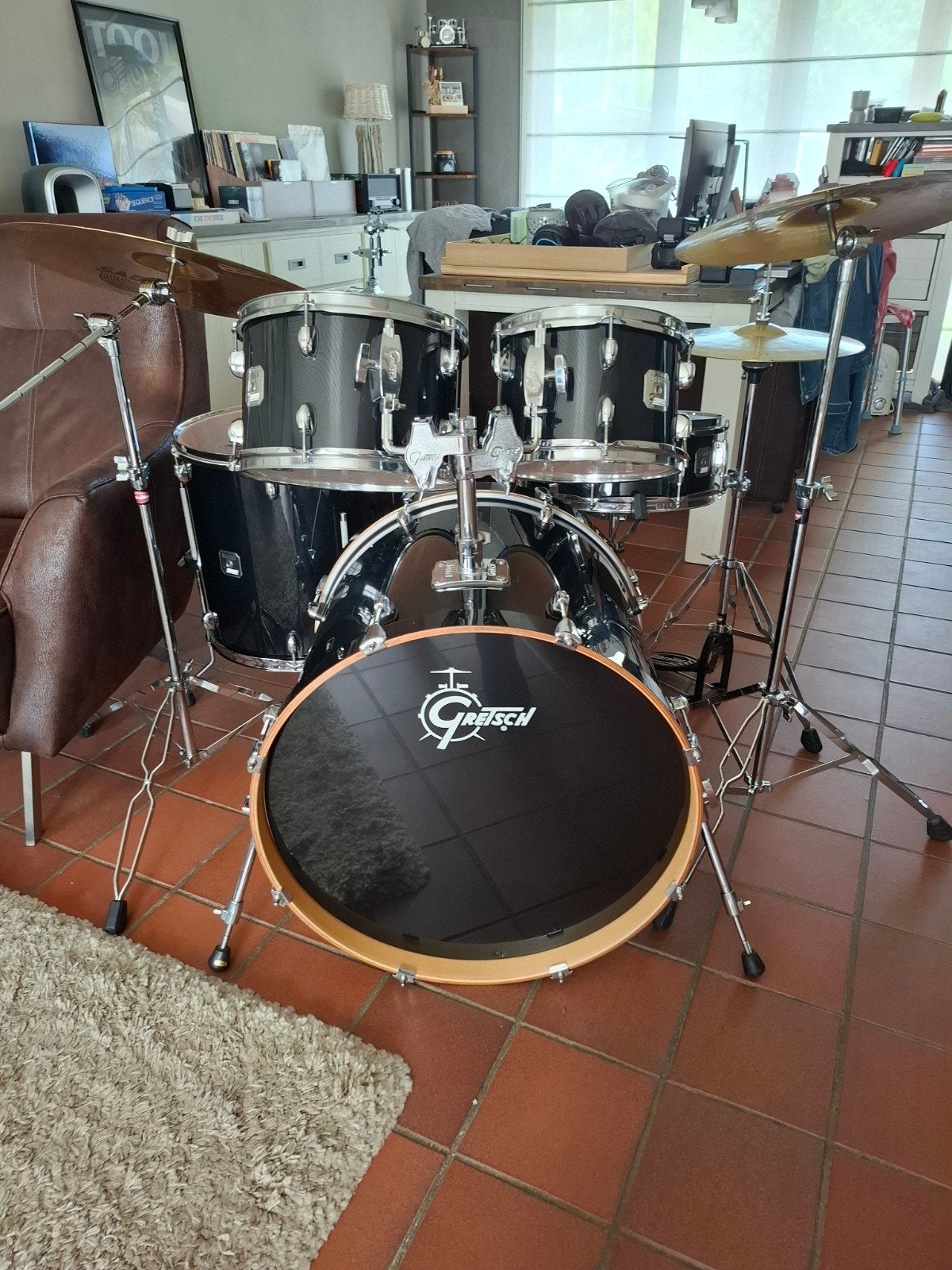 Gretsch G serie compleet drumstel in goede staat, Ophalen, Zo goed als nieuw, Drums of Percussie