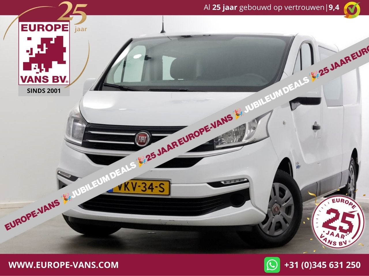 Fiat Talento 2.0 MultiJet 145pk Automaat L2H1 SX D.C. Airco/, Automaat, Parkeersensor, Wit, Bedrijf