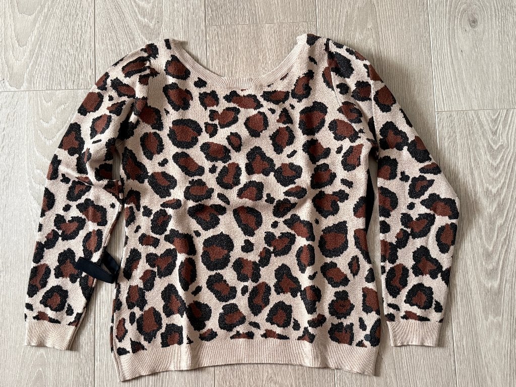 Beige trui met luipaardprint Vila Joy (maat M), Vêtements | Femmes, Pulls & Gilets, Taille 38/40 (M), Enlèvement ou Envoi, Beige