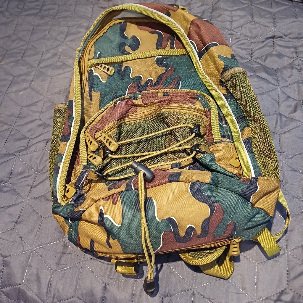 Double sac à dos camouflage ABL (avec poche d’eau), Enlèvement, Comme neuf, Adulte unisexe