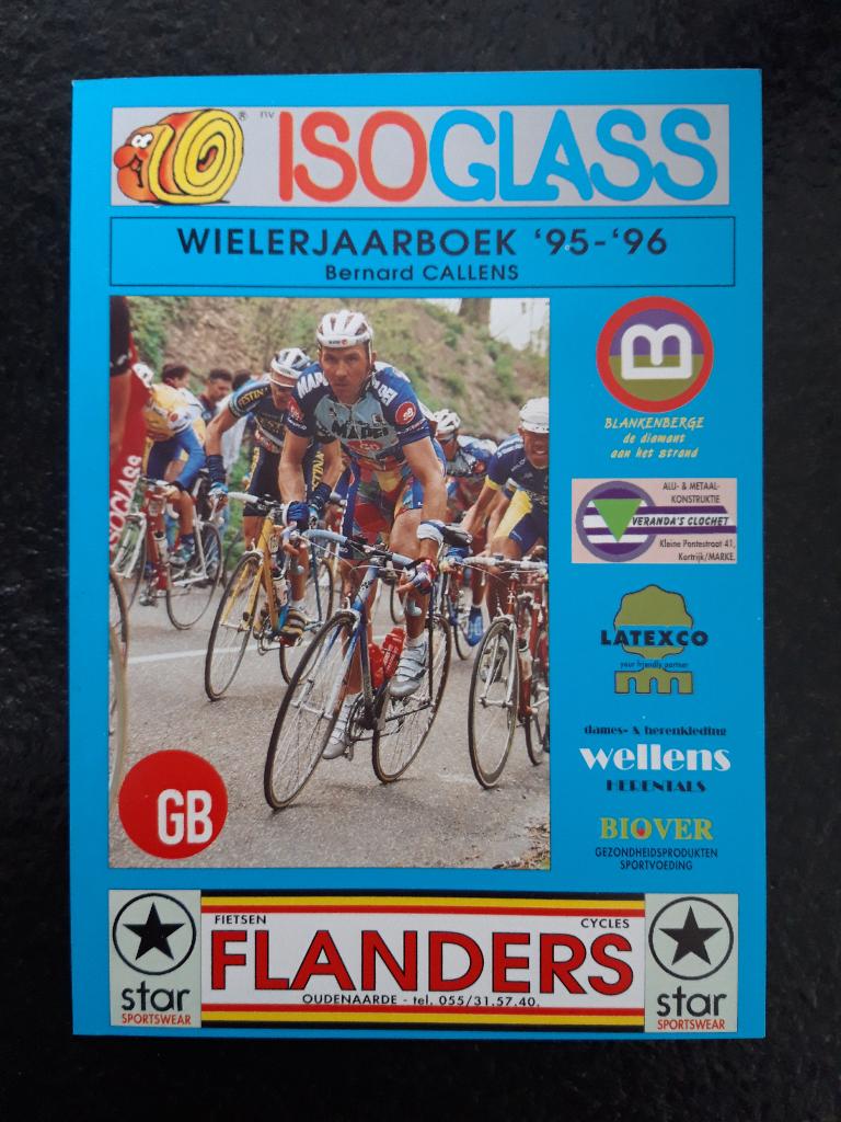 Annuaire cycliste 1995-1996 (couverture Johan Museeuw), Livres, Neuf, Envoi, Bernard Callens, Course à pied et Cyclisme