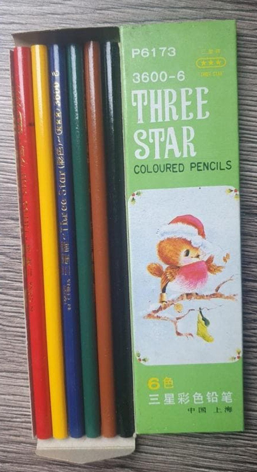 Ongeslepen vintage Three Star kleurpotloden, Ophalen of Verzenden, Nieuw, Potlood of Stift