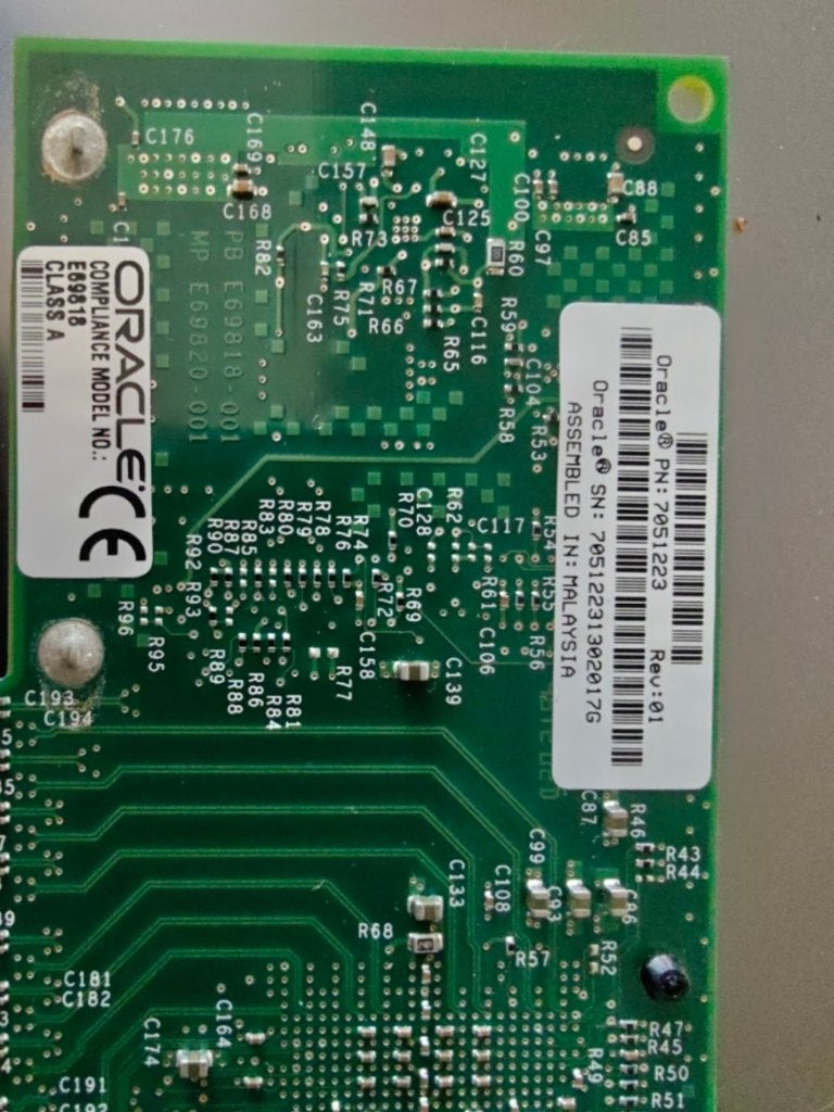 Oracle/Sun 7051223 – carte réseau PCIe Dual Port 10GbE SFP+, Informatique & Logiciels, Enlèvement ou Envoi, Utilisé, Interne, Oracle/Sun (Dell)