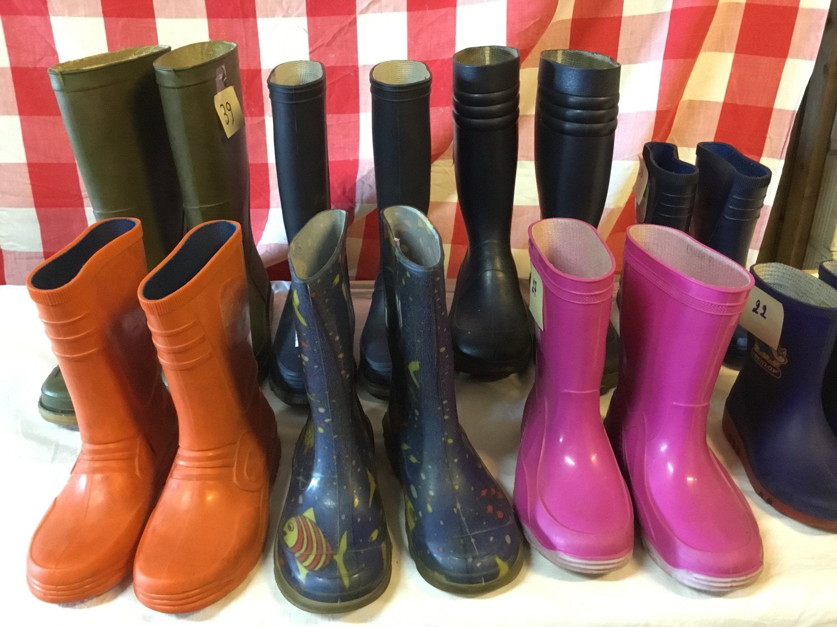 Regenlaarzen nodig ? Verschillende maten, Kinderen en Baby's, Ophalen, Gebruikt