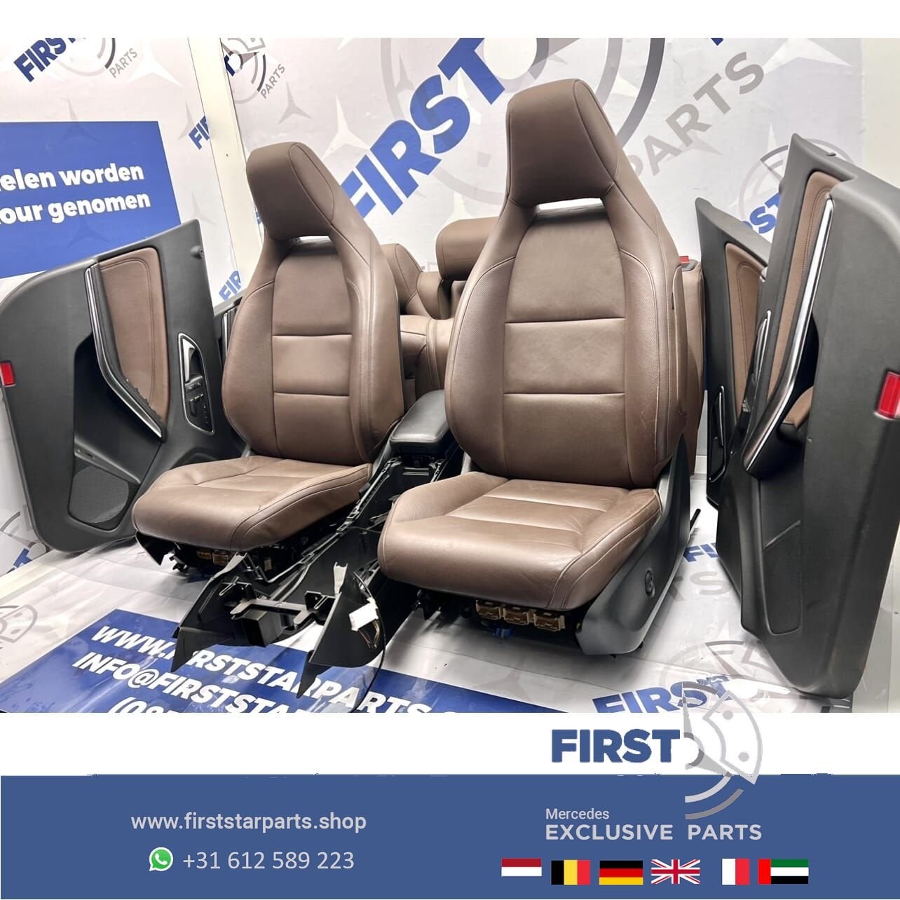 W176 W117 W156 AMG STOELEN ZETELS BRUIN AMG COMPLEET INTERIE