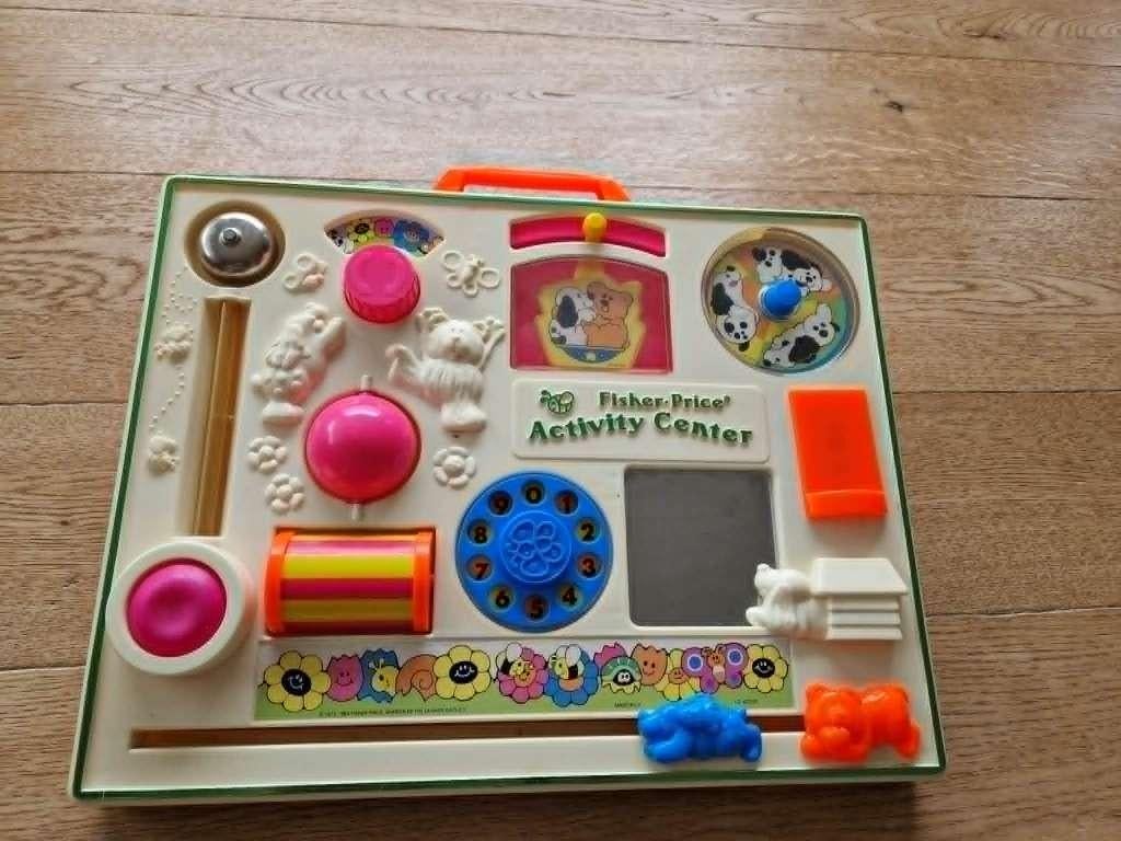 Retro Fisher Price activity center, Kinderen en Baby's, Speelgoed | Fisher-Price, Ophalen, Gebruikt, Speelset, Met geluid