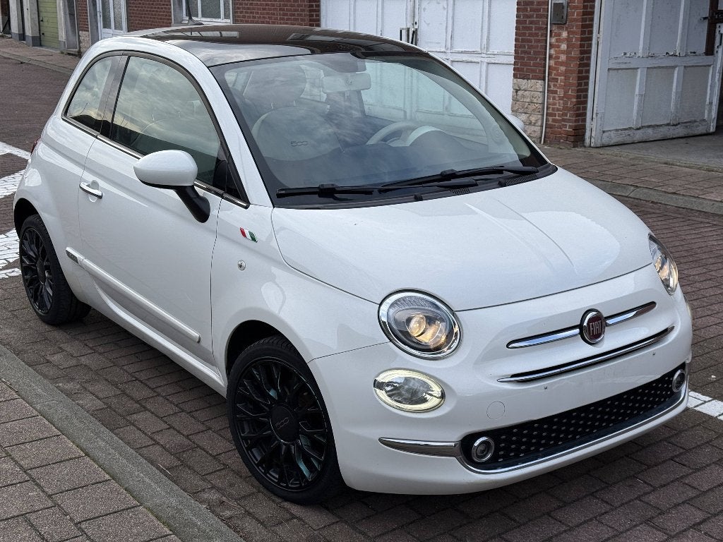 Fiat 500 1.2 Benzine 2019 | Panodak | Navi | Airco | Cruise, Auto's, Voorwielaandrijving, 4 zetels, Stof, Wit