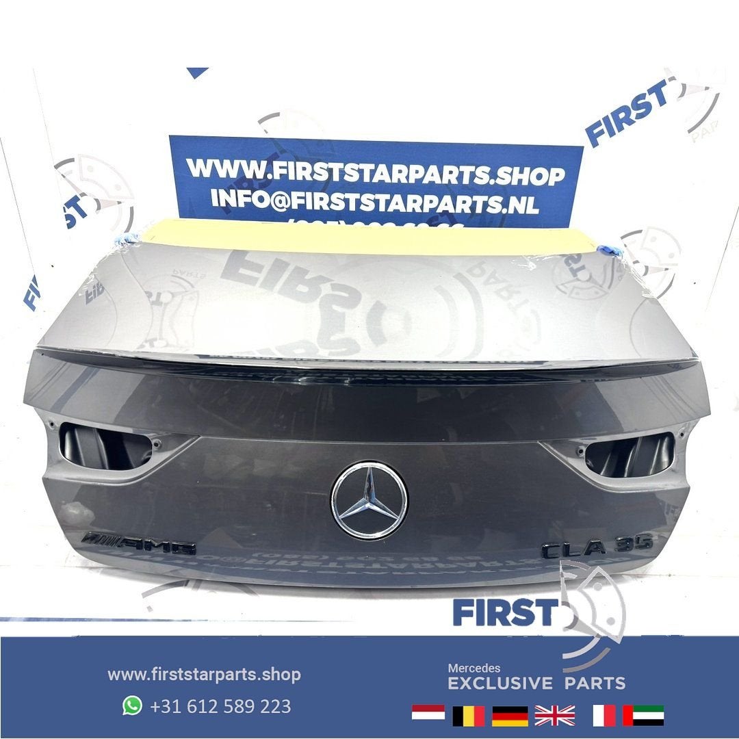 W118 CLA ACHTERKLEP CLA35 AMG ZWART WIT GRIJS KOFFERKLEP ORI, Gebruikt, -, Ophalen of Verzenden, -