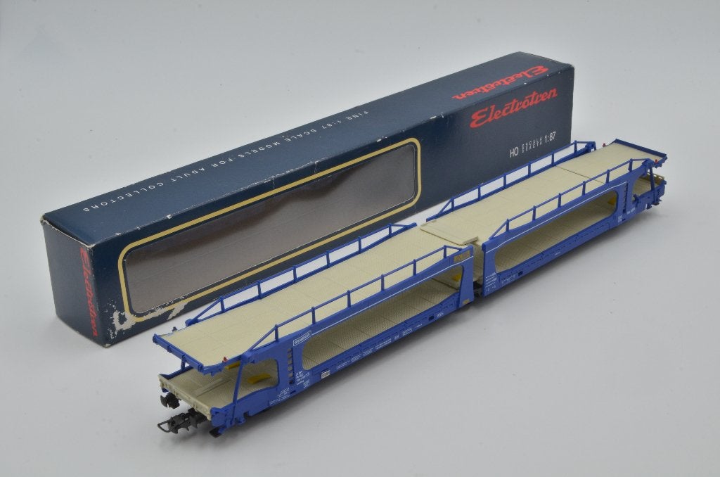 NMBS/SNCB Blauwe autotransporter (zeldzaam !) (Electrotren), Hobby en Vrije tijd, Overige merken, Gelijkstroom of Wisselstroom