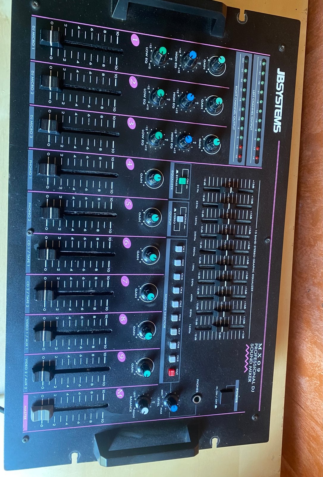Jbsystems MX09 mengpaneel, Muziek en Instrumenten, Mengpanelen, Ophalen of Verzenden, Zo goed als nieuw, 5 tot 10 kanalen, Microfooningang