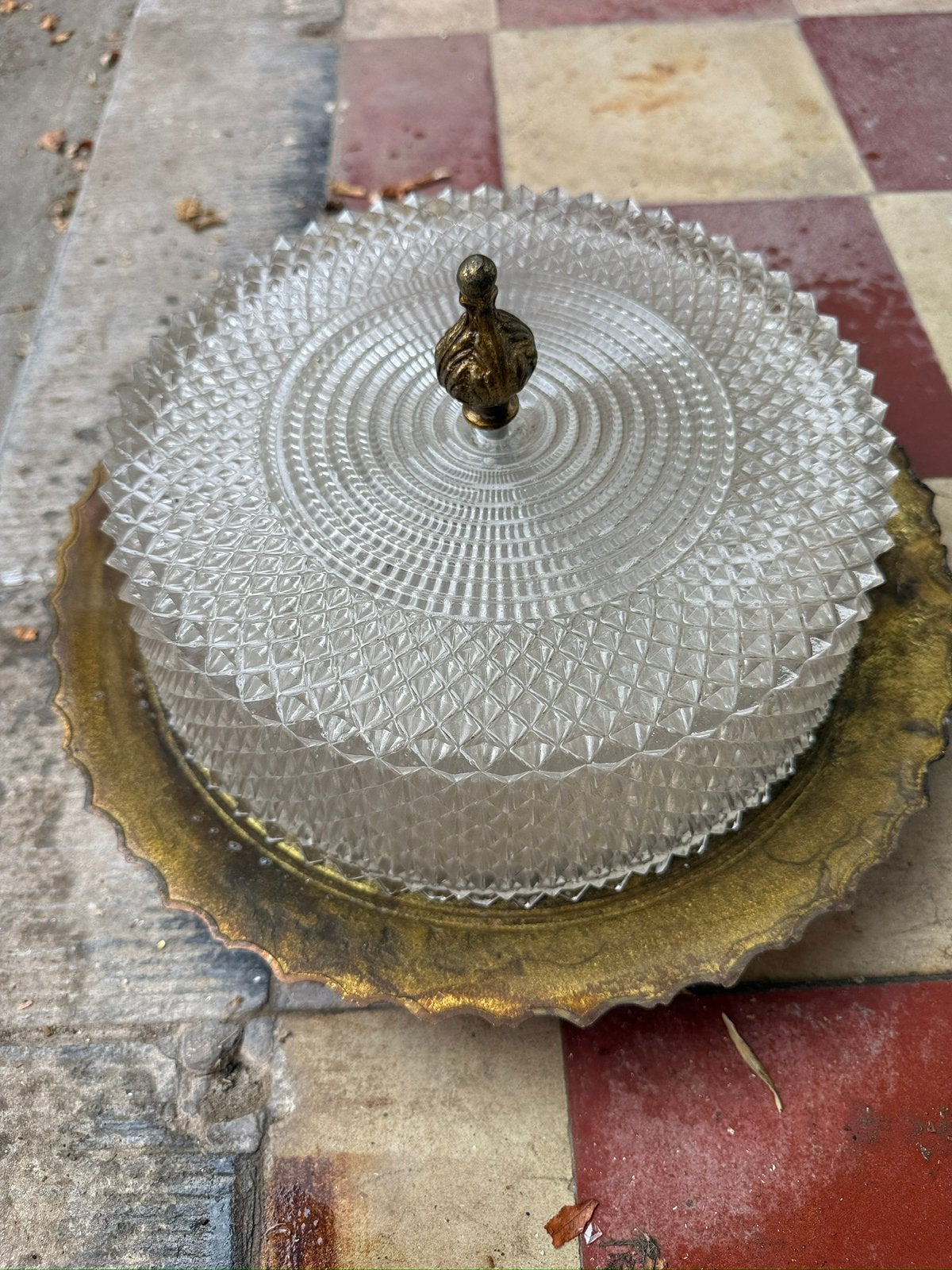 Vintage plafondlamp uit de jaren 70, Huis en Inrichting, Ophalen, Zo goed als nieuw, Plafondlamp, Vintage