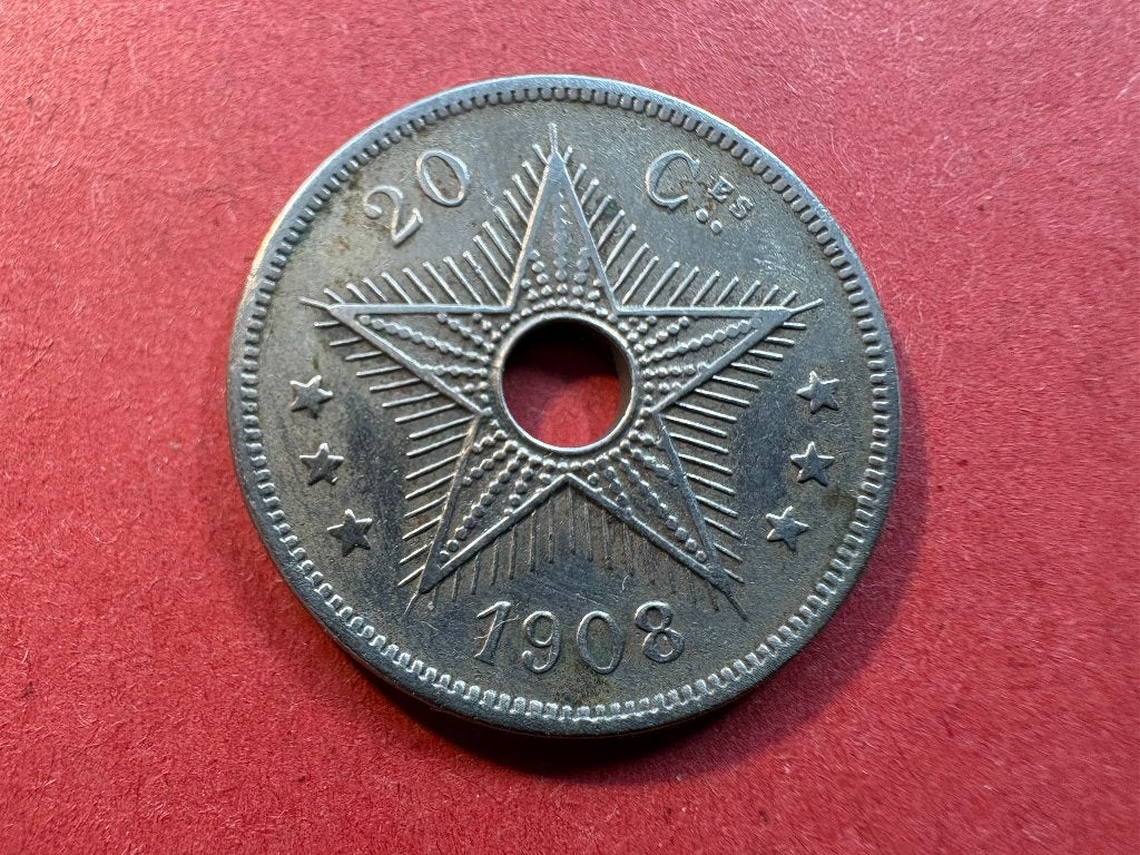 Onafhankelijke Staat Congo - 20 centiem 1908 (#306#), Postzegels en Munten, Munten | Afrika, Losse munt, Overige landen, Ophalen of Verzenden