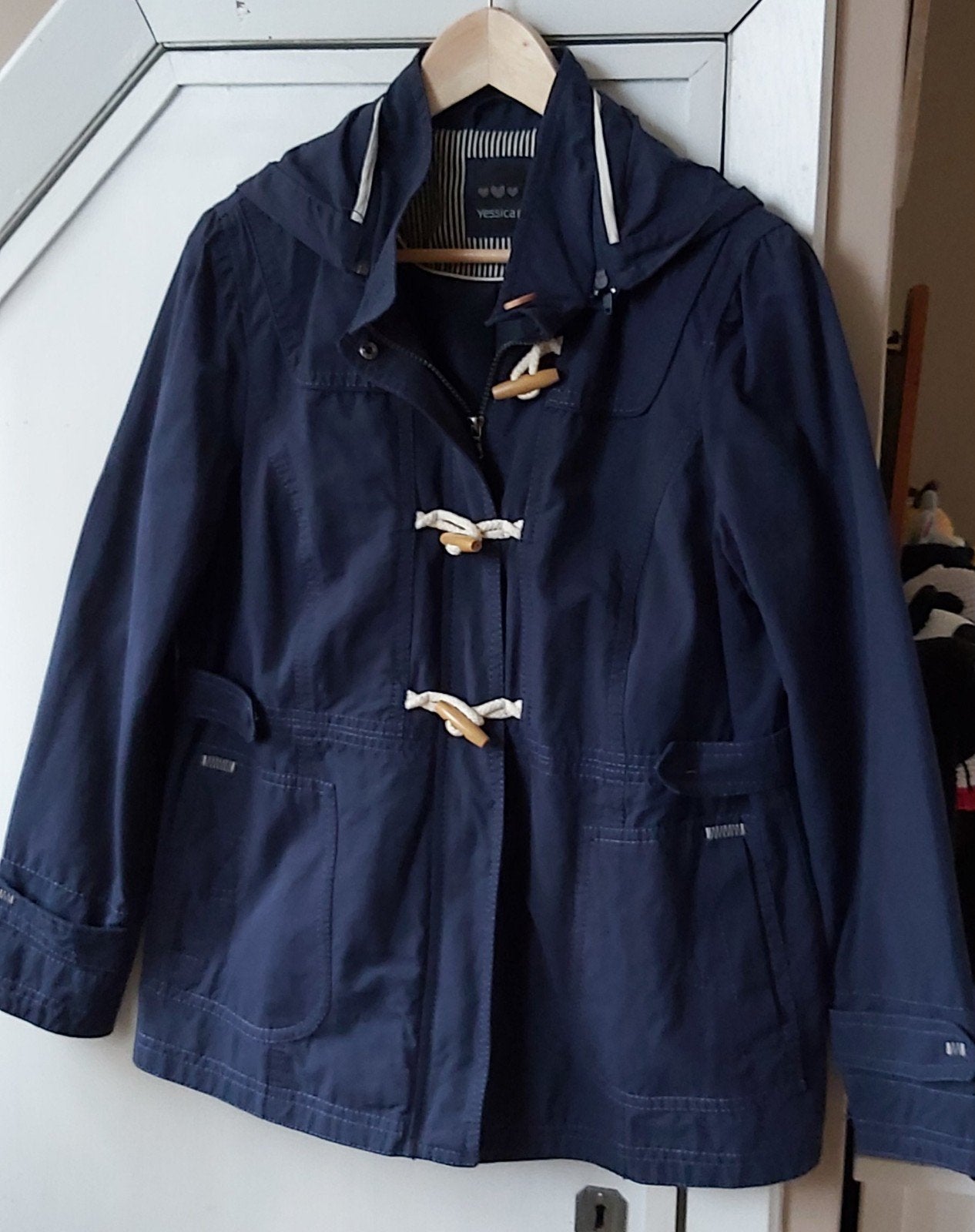 Prachtig regen jasje large Canda., Taille 42/44 (L), Enlèvement ou Envoi, Comme neuf, Bleu