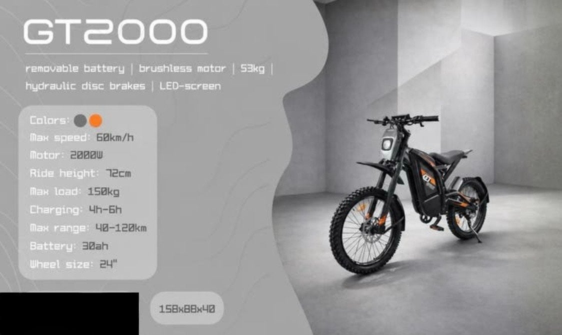 SALE! Nieuw Ouxi GT2000 2000W E-bike Skinny Fatbike Crosser, Boeken, Overige Boeken, Ophalen of Verzenden, Nieuw