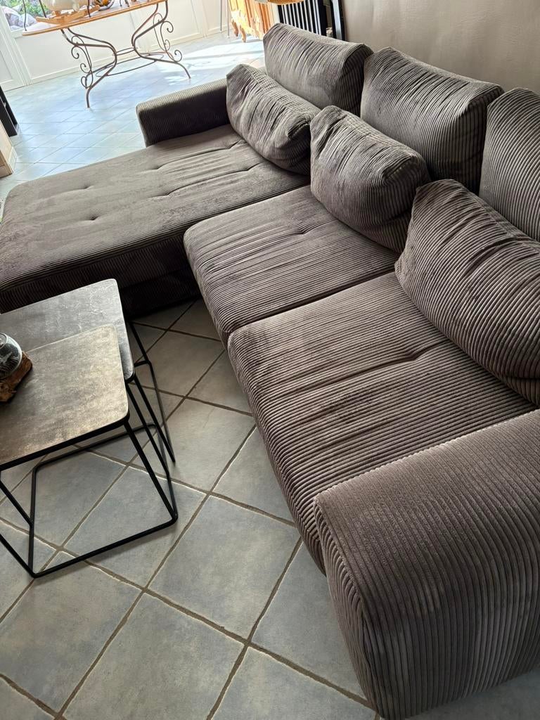 Canapé en angle, Maison & Meubles, Canapés | Coins salons complets, Comme neuf, Bois, Enlèvement