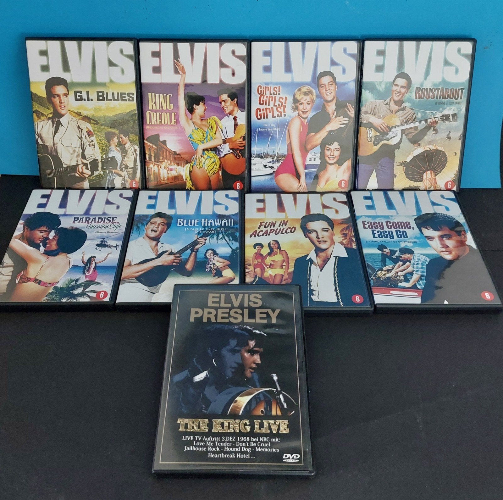 9 dvd's Elvis Presley, Cd's en Dvd's, Ophalen of Verzenden, Zo goed als nieuw