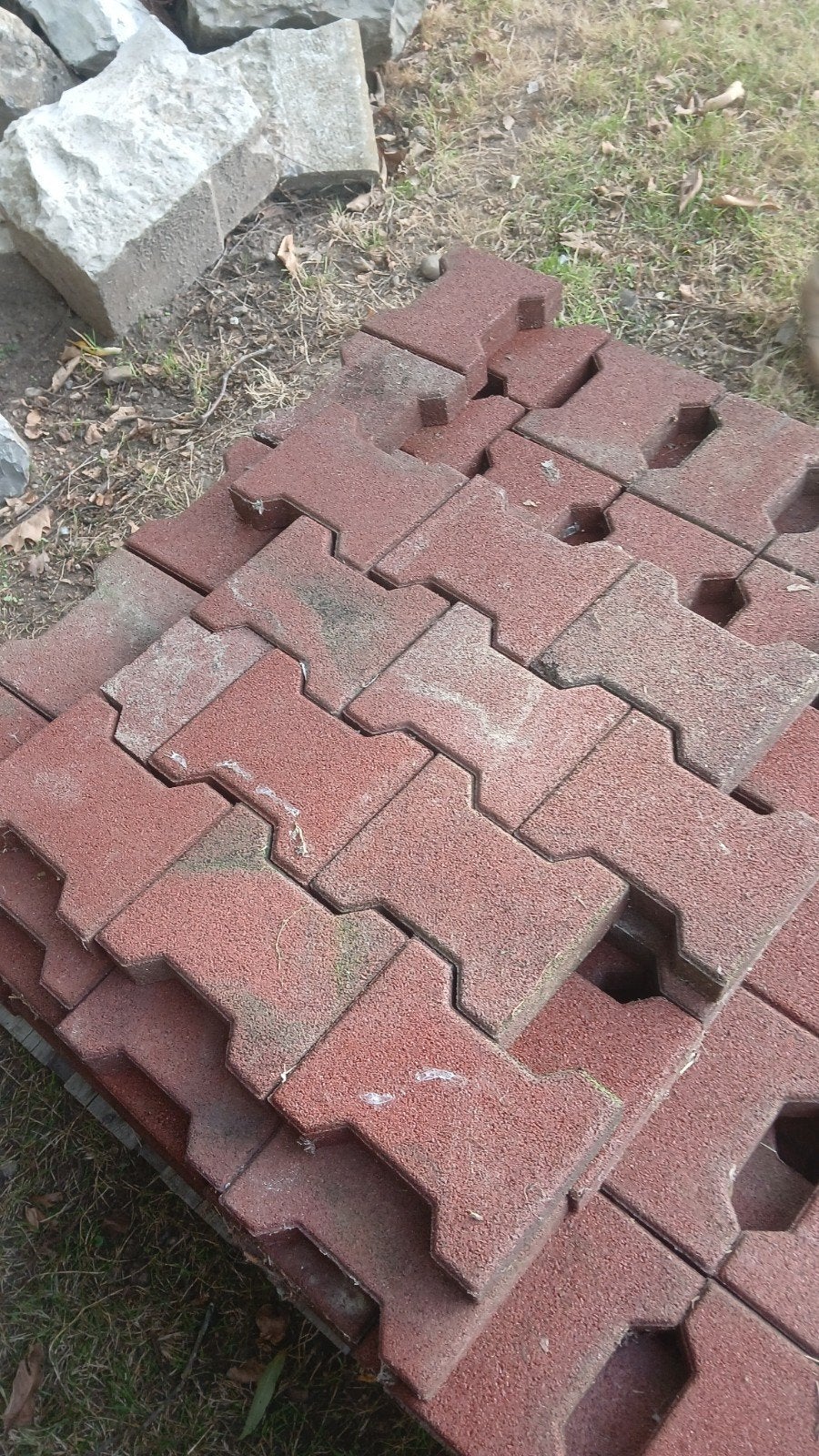 rubberen H-klinkers, Ophalen, Gebruikt, 10 m² of meer, Rubber