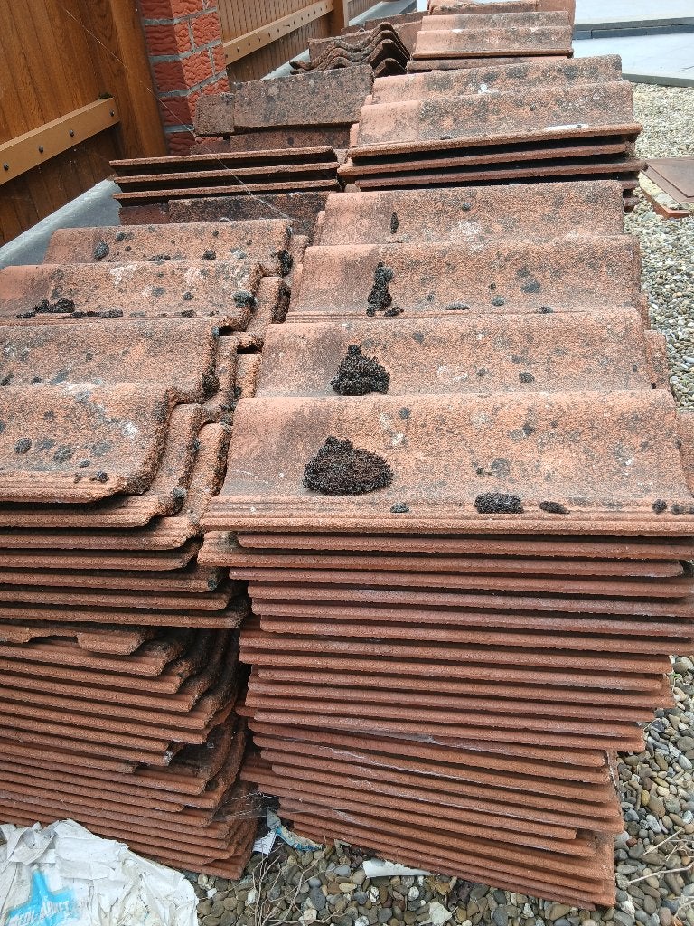 Betontegels, Doe-het-zelf en Bouw, Dakpannen en Dakbedekking, Ophalen, Overige materialen, Gebruikt, 15 m² of meer