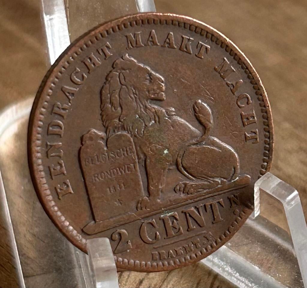 2 cent 1902 vlaams volledige E leopold 2, Postzegels en Munten, Ophalen of Verzenden