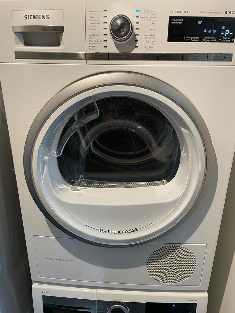 Condenstatie droogkast Siemens, Elektronische apparatuur, Ophalen, Gebruikt, Anti-kreukfase, 8 tot 10 kg