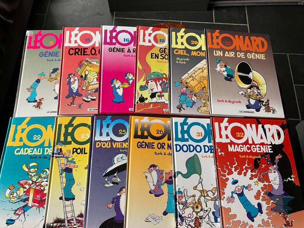BD - Léonard - 12 titres, Livres, Plusieurs BD, Enlèvement ou Envoi, Utilisé