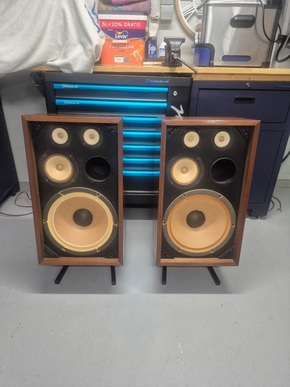 kenwood kl4080 speakers, Audio, Tv en Foto, Luidsprekerboxen, Stereo speakers, Gebruikt, 60 tot 120 watt, Ophalen