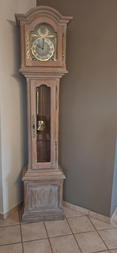 Horloge en chêne blanchie faire offre, Ophalen, Gebruikt