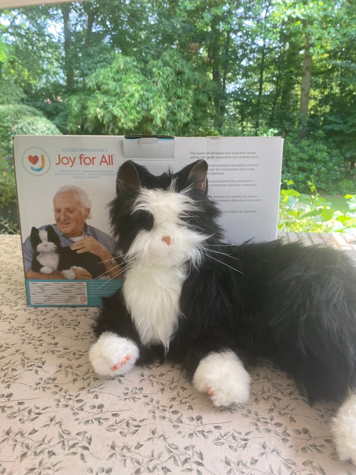 Bewegende kat met geluiden voor mensen met dementie, Ophalen