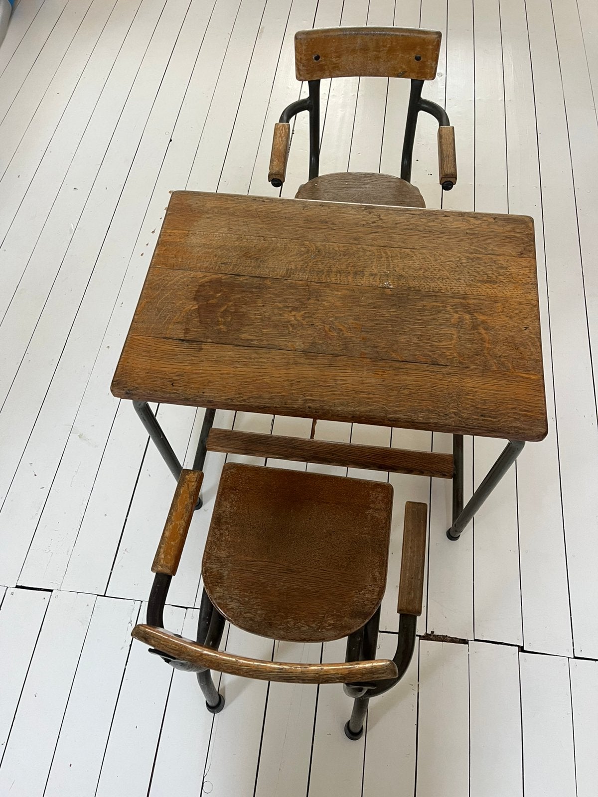 Tubax kindertafel en 2 stoeltjes uit 1956., Ophalen, Gebruikt, Tafel(s) en Stoel(en)