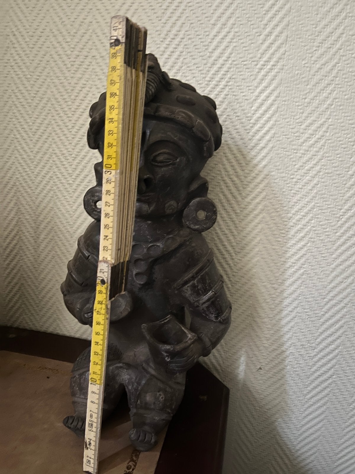 Tribal beeltenis, Antiquités & Art, 40 cm, Sculpture, Enlèvement ou Envoi, Noir