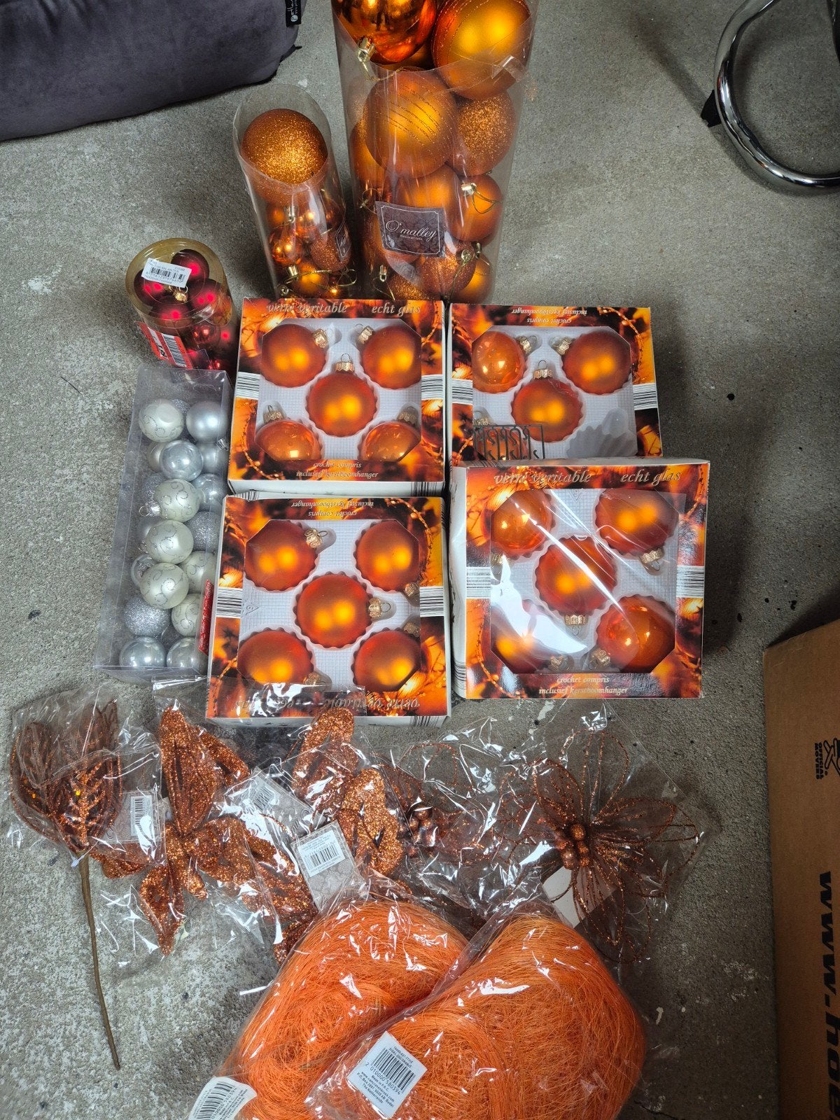 oranje kerstballen/decoratie nieuwstaat, Ophalen