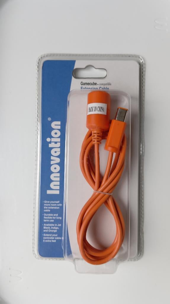 Nintendo GameCube controller extension cable zwart of oranje, Games en Spelcomputers, Games | Nintendo GameCube, Nieuw, Ophalen of Verzenden