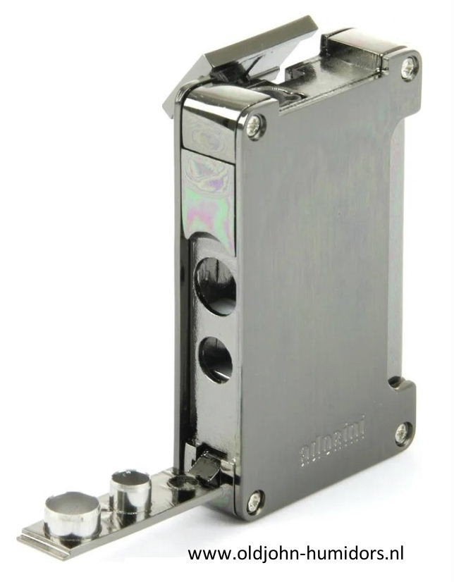SIGAARAANSTEKER JETFLAME ADORINI 2 BOORTJES GUN METAL sas10, Ophalen of Verzenden, Nieuw, Aansteker