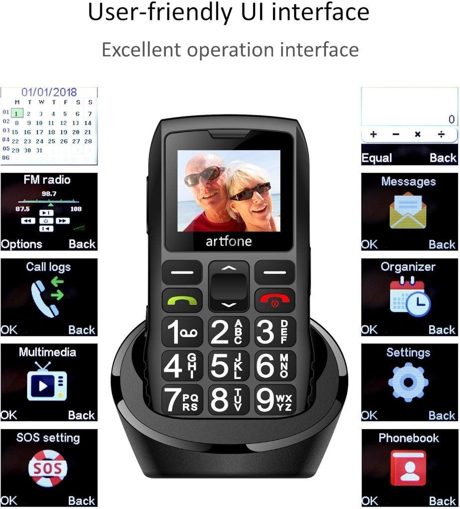 ARTFONE C1+  GSM voor senioren, in de originele doos, Telecommunicatie, Geen camera, Ophalen of Verzenden, Zo goed als nieuw, Klassiek of Candybar