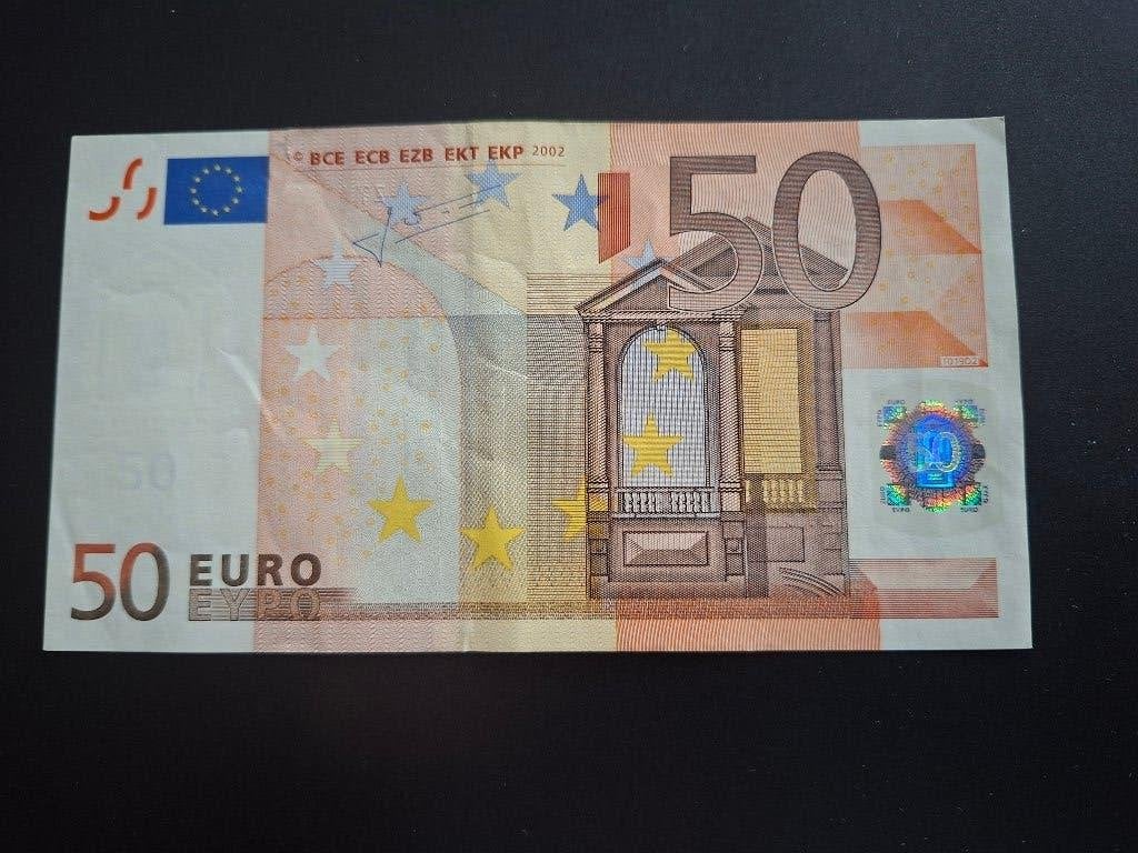 2002 België 50 euro oude serie Trichet code T019, Verzenden, Los biljet