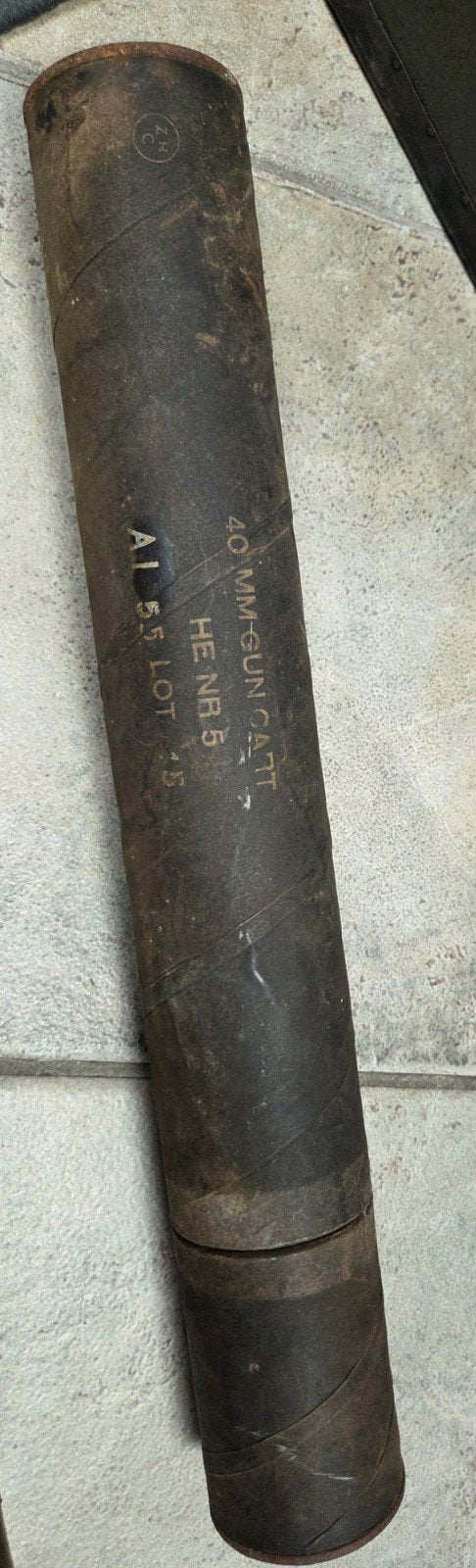 40 mm gun huls koker, Ophalen of Verzenden, Landmacht, Kist of Geocache