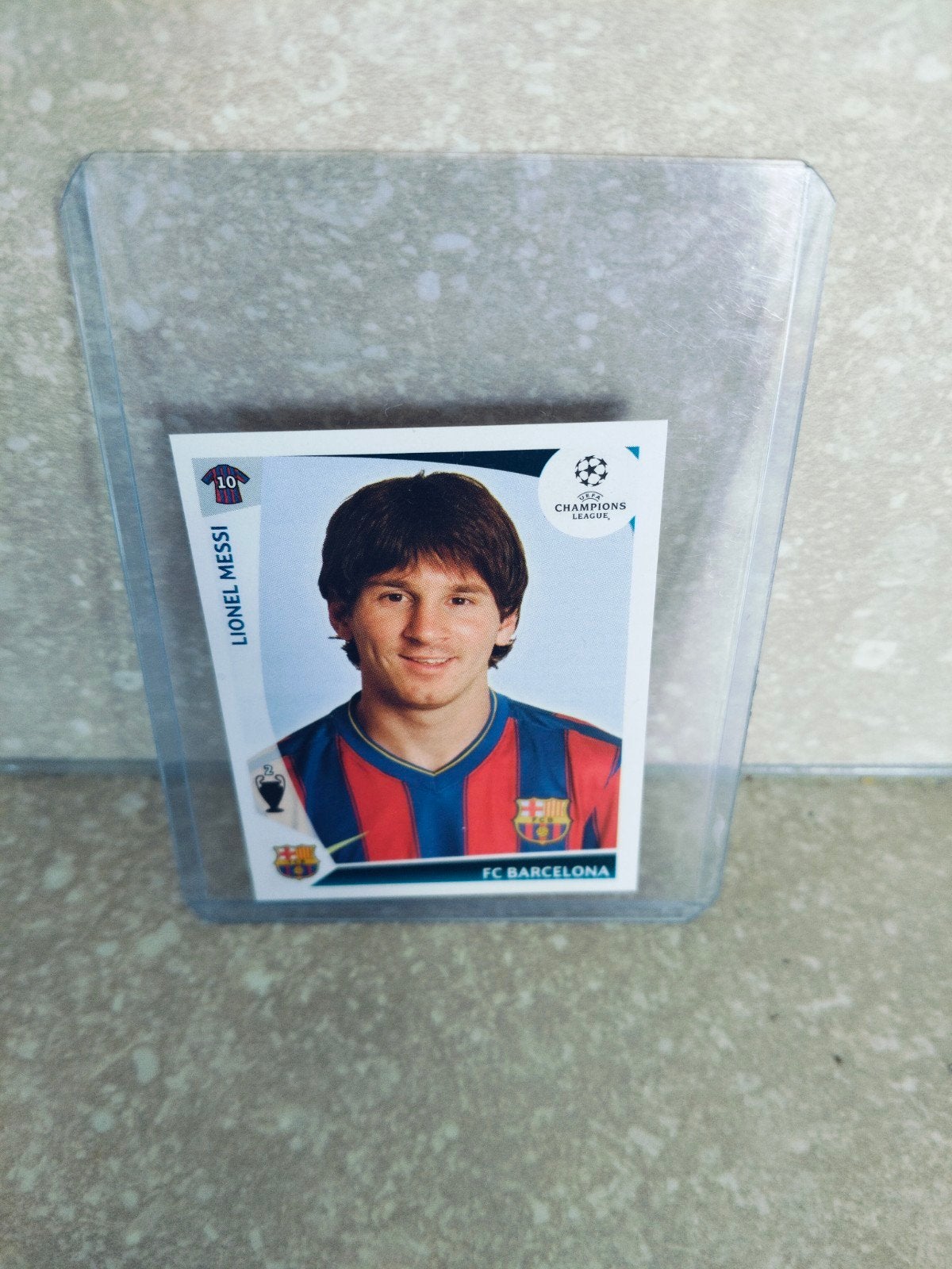 Lionel Messi Panini stickers CL 2009-2010 Barcelona, Ophalen of Verzenden, Sticker